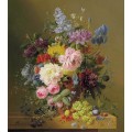 Люляк, божури, лалета, рози, ириси върху мраморна маса (1840) РЕПРОДУКЦИИ НА КАРТИНИ